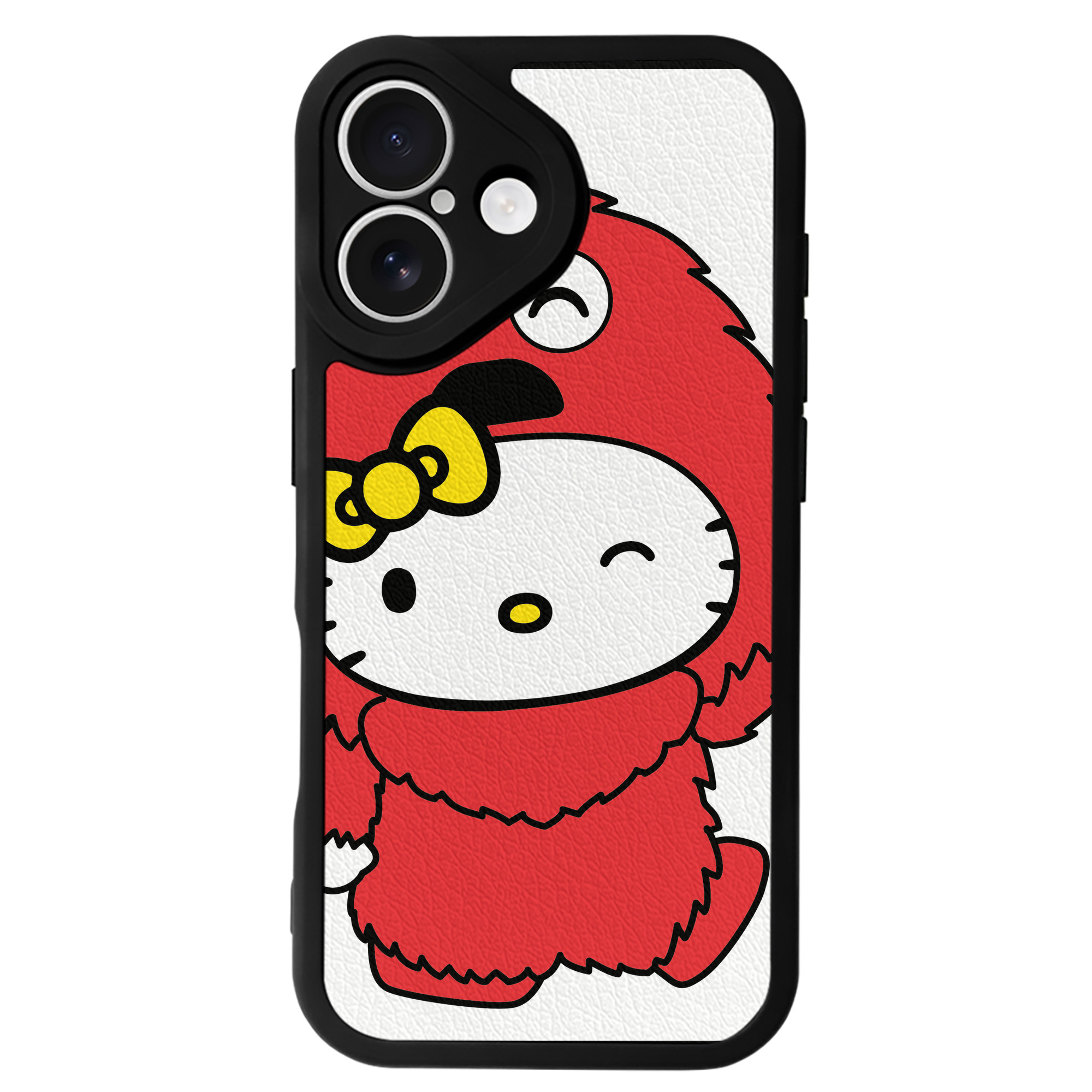 （画像用） Hello Kitty ハローキティ 【iPhone 16シリーズ対応】シリコンスマホケース（レザー調） 材質：シリコン